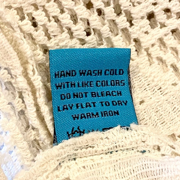 Flutterbye Crochet Button Up Collared Top - Sz Med - Picture 8 of 8